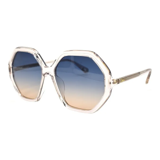 Chloe Plate Frame Irregular Shape Sunglasses Women's