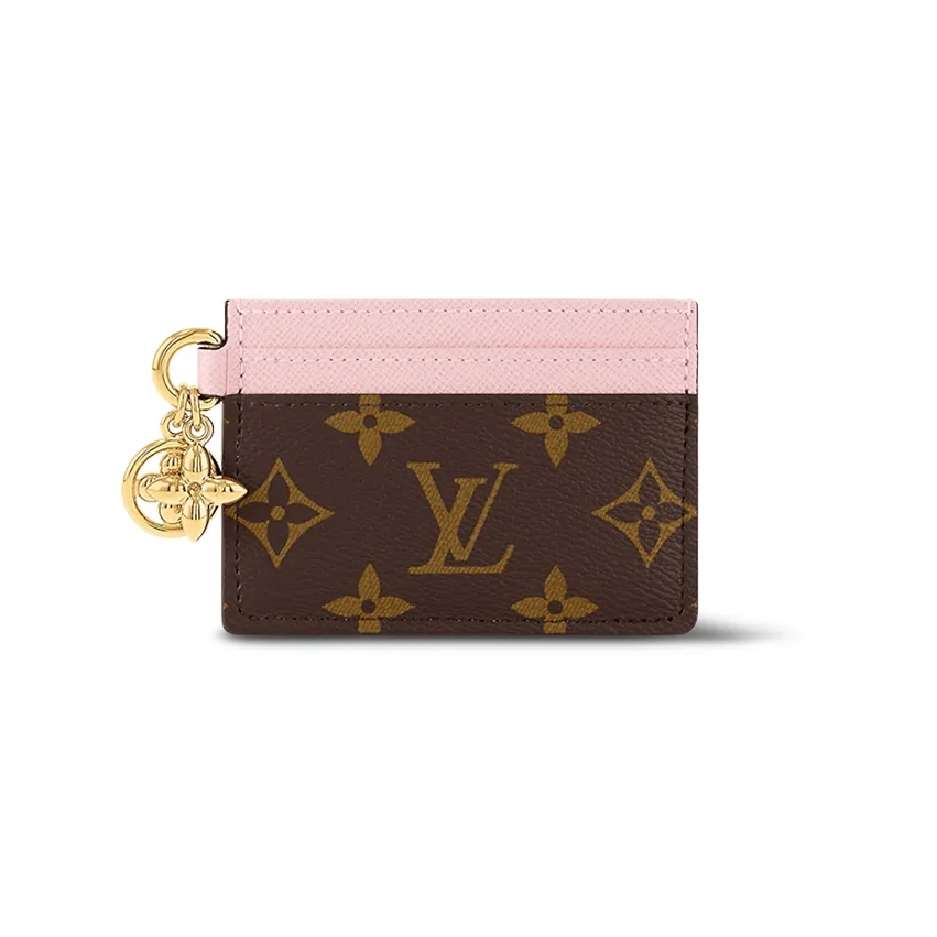 LOUIS VUITTON CHARMS Coated Canvas With Leather Card Holder Women's Brown