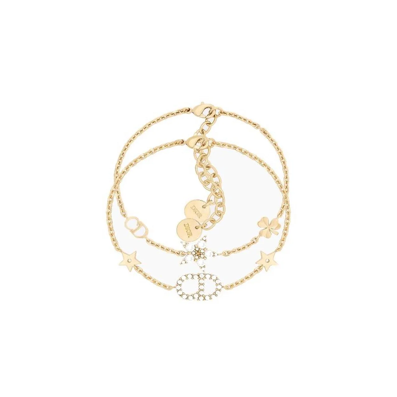 DIOR Gold Plated Bracelets Set Women's Gold