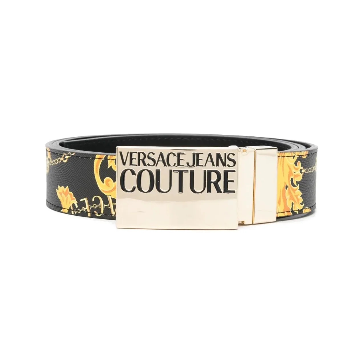 VERSACE   Leather Belts Men's Black  