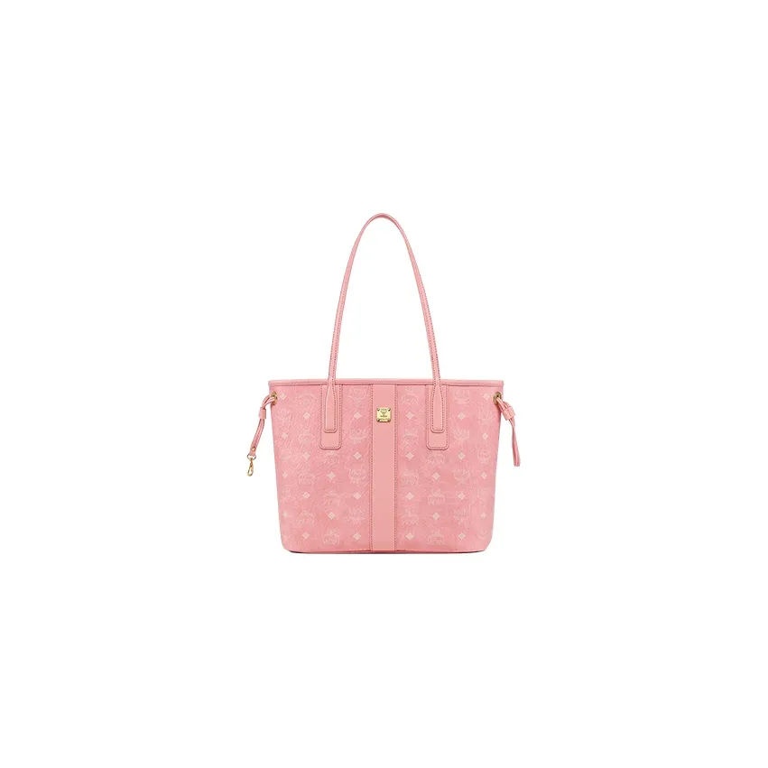 MCM Liz Visetos Artificial Leather Combo Bag, Tote Bag, Shopping Bag, Handbag, Shoulder Bag Trumpets Women's Pink