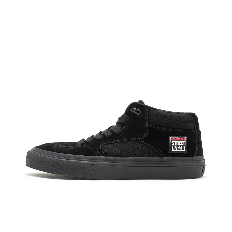 Vision Street Wear Concave Mid Top Skateboard Shoes Unisex Black Warrior
