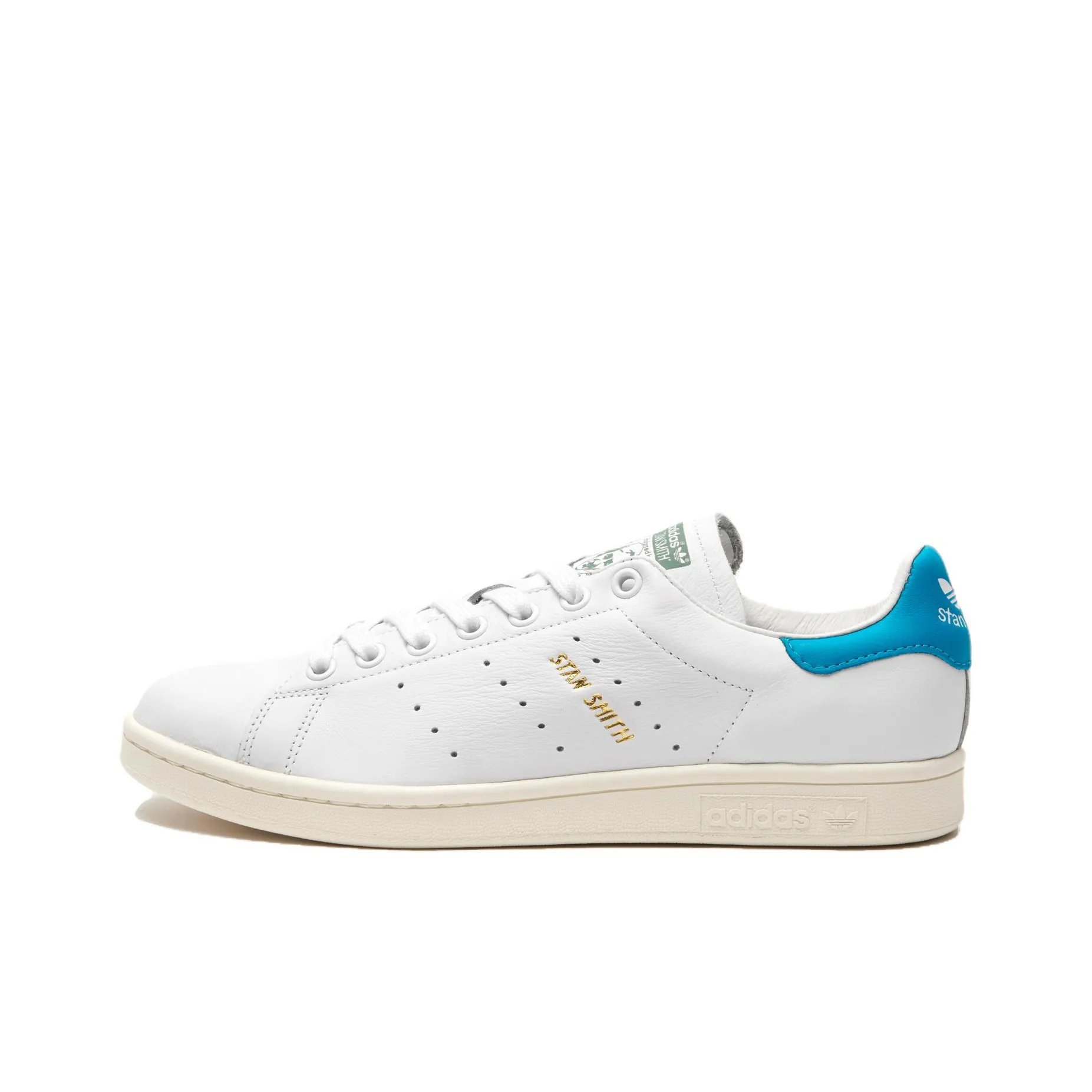 Adidas Originals StanSmith Slip Resistant Abrasion Resistant Breathable Low-Top Skateboard Shoes Men's White Blue