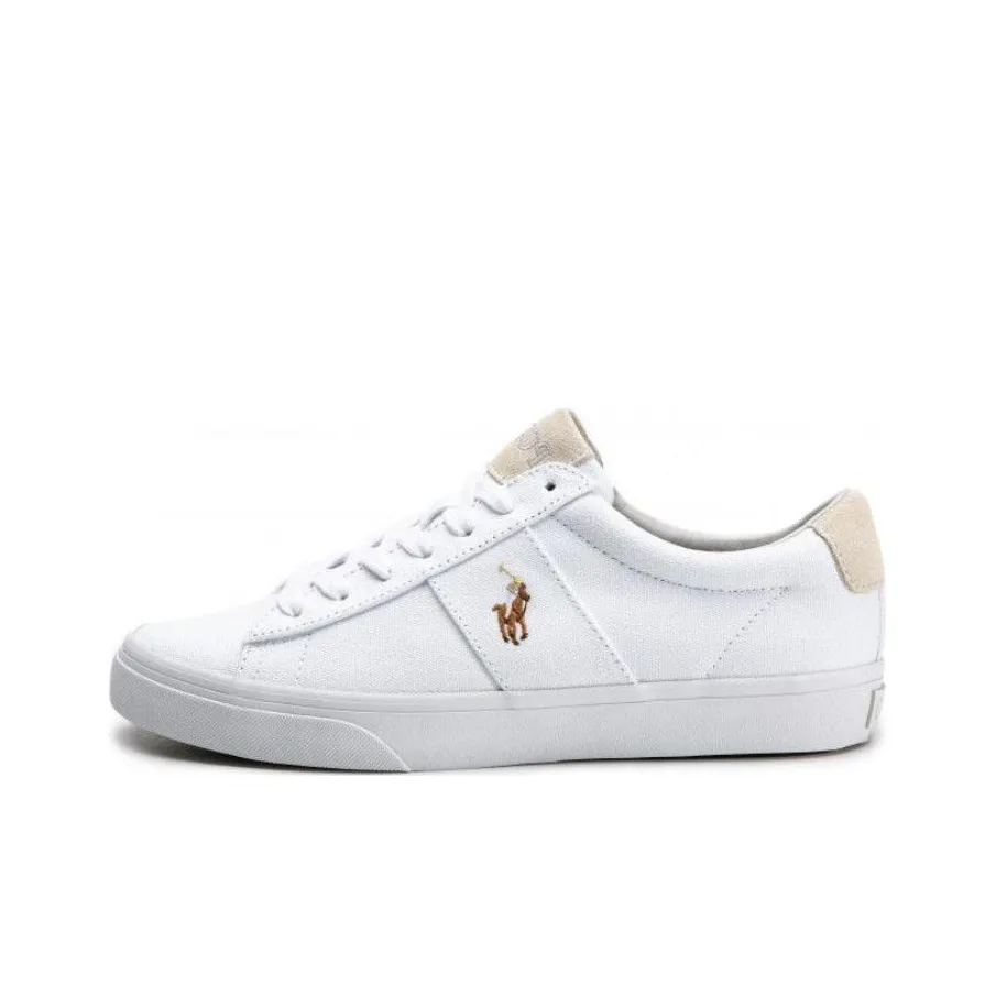 Black & White Chevron Long Sleeve Half Zip Polo Shirt & Pintuck Jogger Set Low-Top Casual Shoes Men's White
