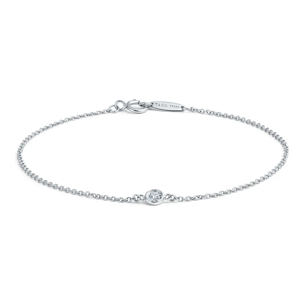 TIFFANY & CO. Platinum Diamond Bracelets Women's Silver