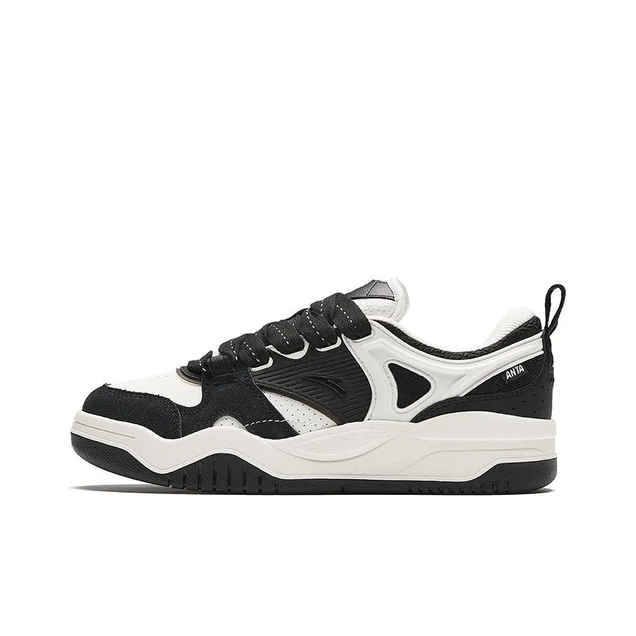 ANTA Морская соль Амортизация Износостойкий Низкий Топ Повседневная Обувь Женская Черный Белый