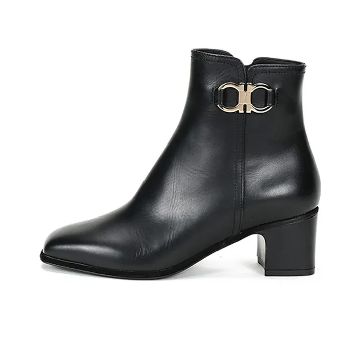 FERRAGAMO GANCINI Ankle Boots Women's Black