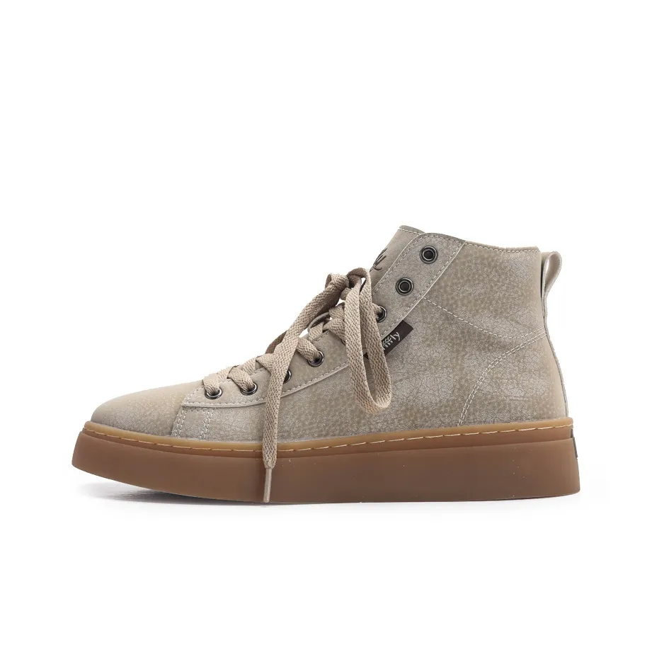 Jifffly Slip-resistant Abrasion-resistant High Top Skateboard Shoes Unisex Brown Jifffly Противоскользящие Износостойкие Высокие Кроссовки для Скейтбординга Унисекс Коричневый