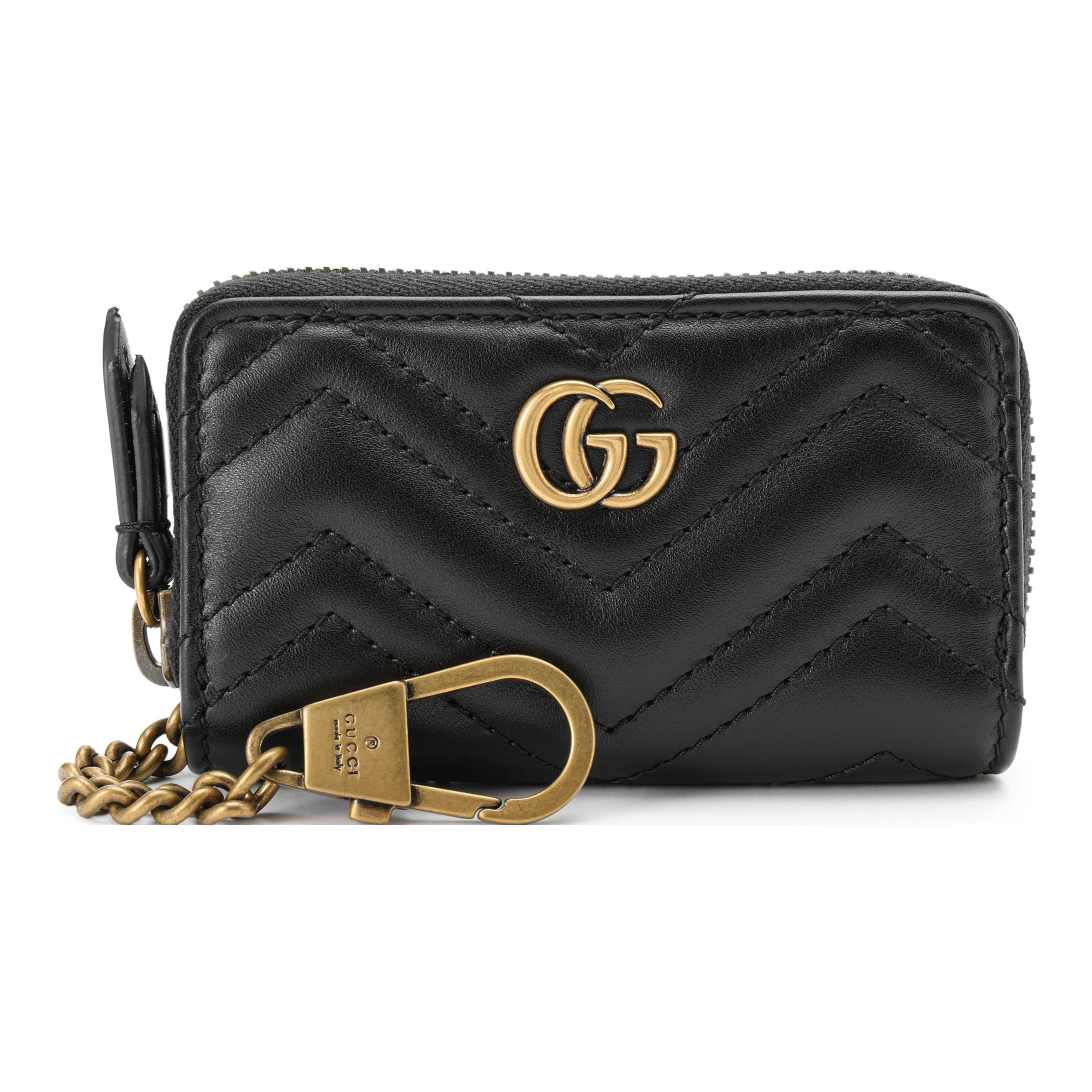 GUCCI GG Marmont Leather Coin Purse Wallet Women's Black
