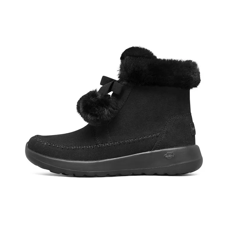 Skechers ON THE GO Warm And Wear Resistant Short Snow Boots James Women's Charcoal Black