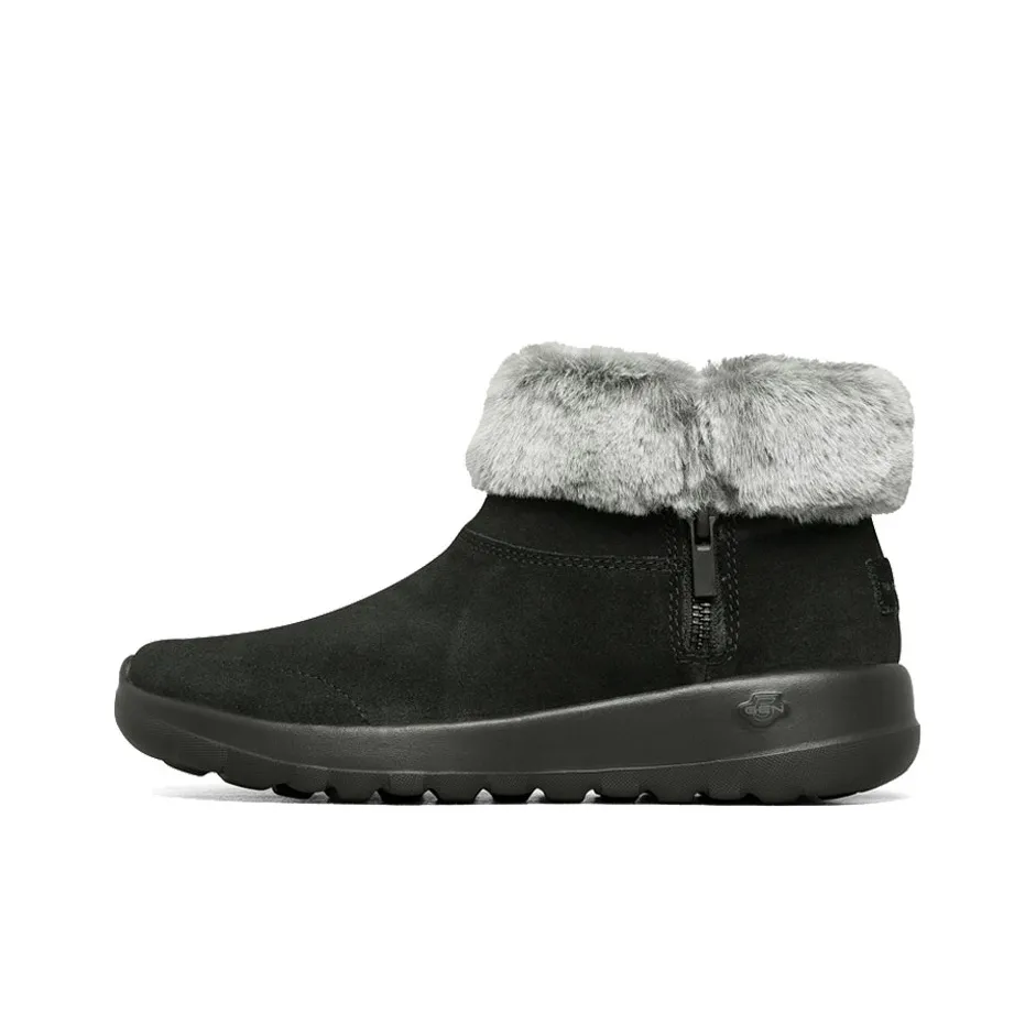 Skechers On The Go Joy Snow Boots James Fur 'Black White' Women's