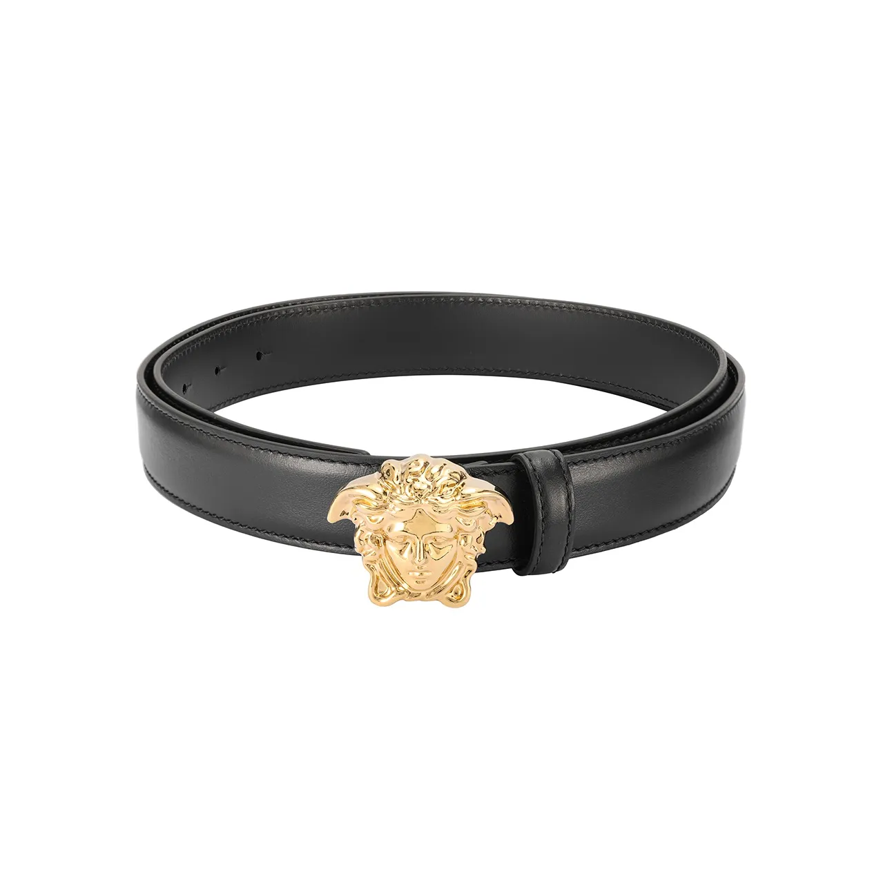 VERSACE La Medusa Buckle Leather Belt