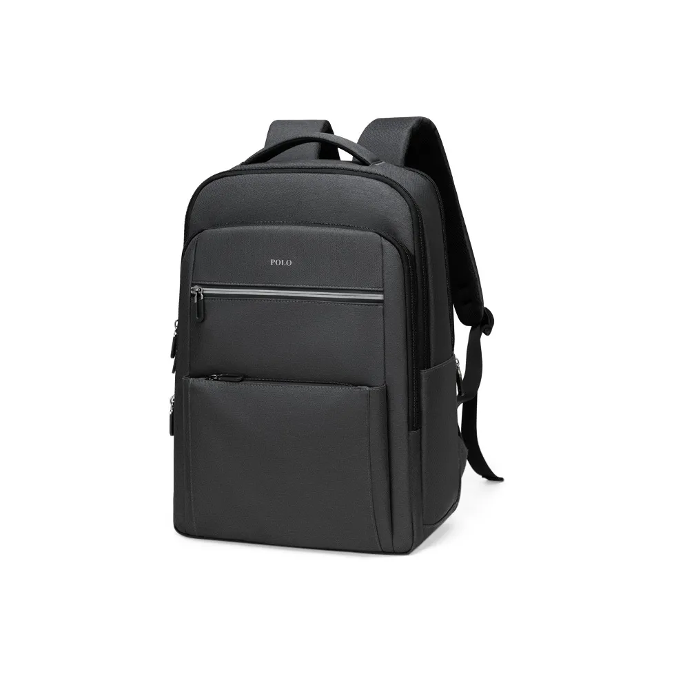 POLO Fabric 17.3 Inches Computer Graduation Travel Backpack For Men Backpack Extra Large Men's Gray