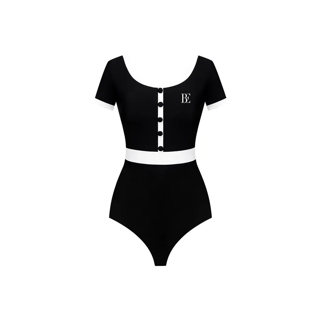 BALNEAIRE One-Piece Swimsuits Women's Modest Black White