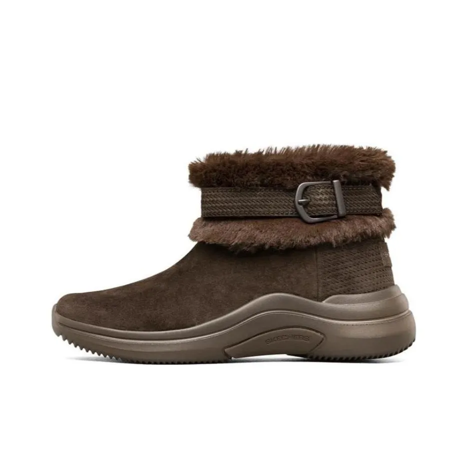Skechers ON THE GO Midtown Короткие Снежные Ботинки Женские Шоколад