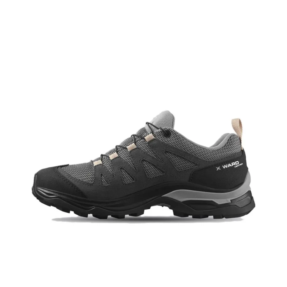 SALOMON X Ward Waterproof And Breathable Coverage Low Top Outdoor Shoes Women's Heron Gull Gray