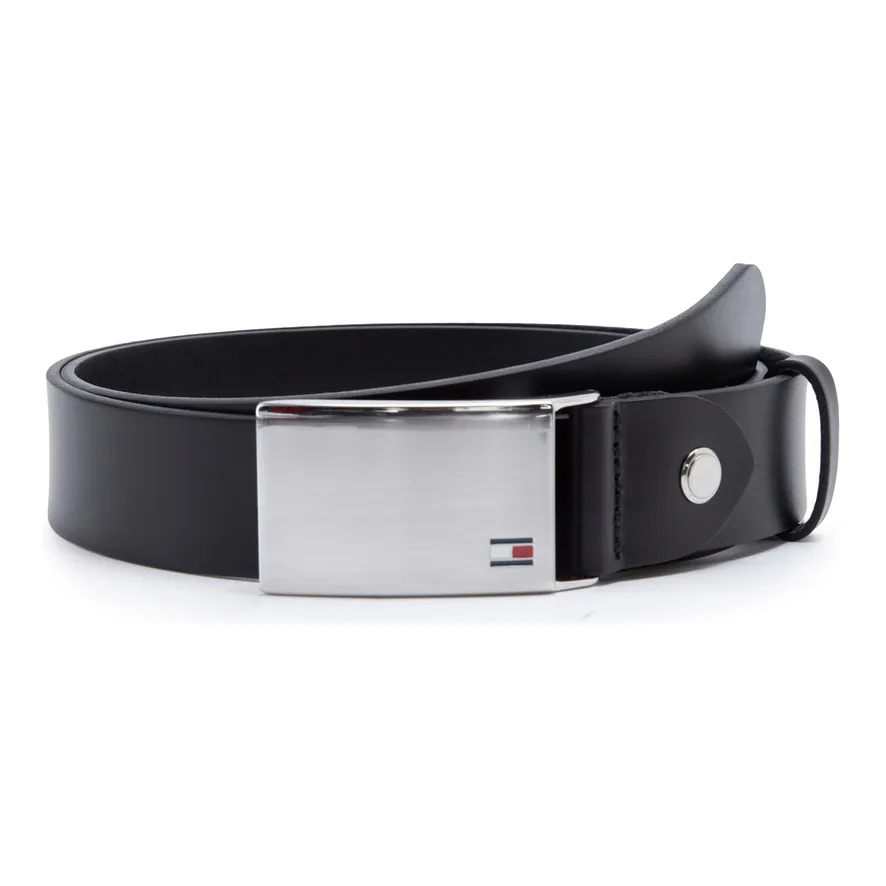 Tommy Hilfiger Cow Leather Belts Men's Black 3.5cm