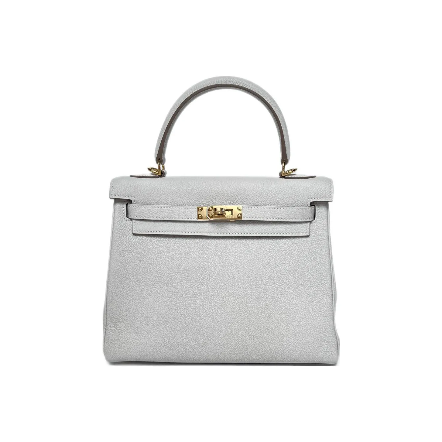 HERMES Kelly Togo Cow Leather Kelly Bag Handbags Women's M4 Cream Gray