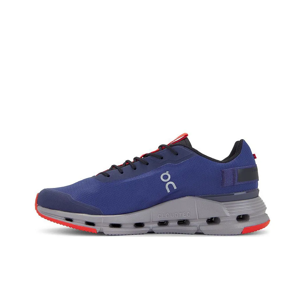 On Cloudnova Slip-Resistant Breathable Low-Top Casual Running Shoes Men's Blue Red