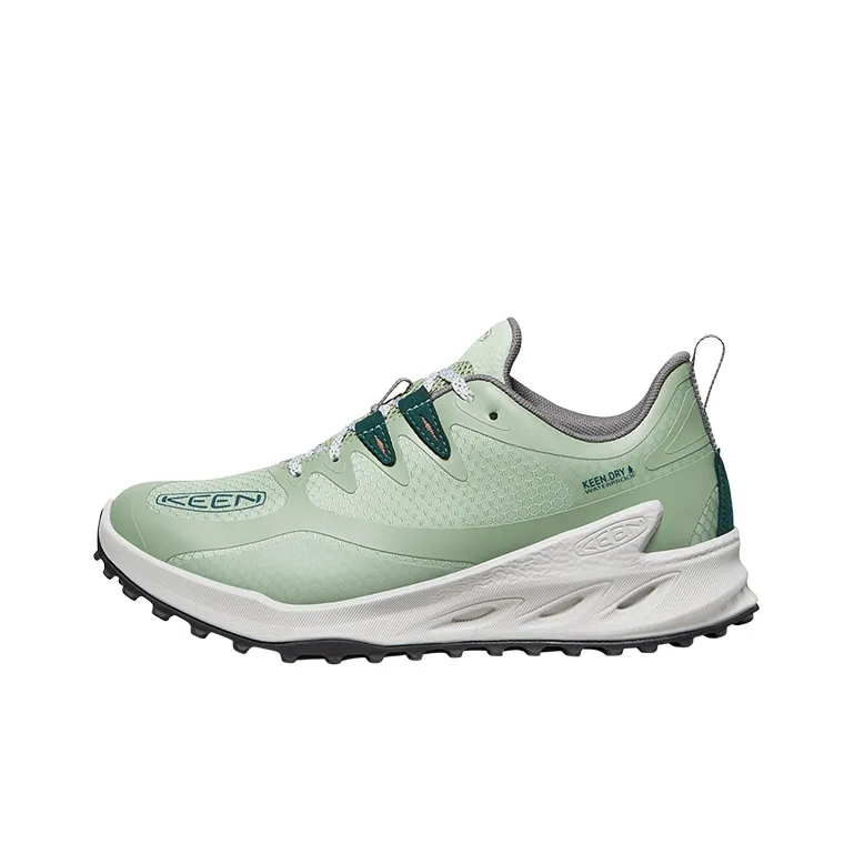 KEEN Zionic WP Slip-Resistant Abrasion-Resistant Waterproof And Breathable Low-Top Streetwear Women's Green White KEEN Zionic WP Противоскользящий Устойчивый к износу Водонепроницаемый и Дышащий Низкий Топ Уличная Обувь Женская Зеленый Белый