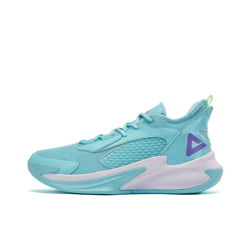 PEAK Cushioning Abrasion Resistant Breathable Low Top Basketball Shoes Men's Teal Blue