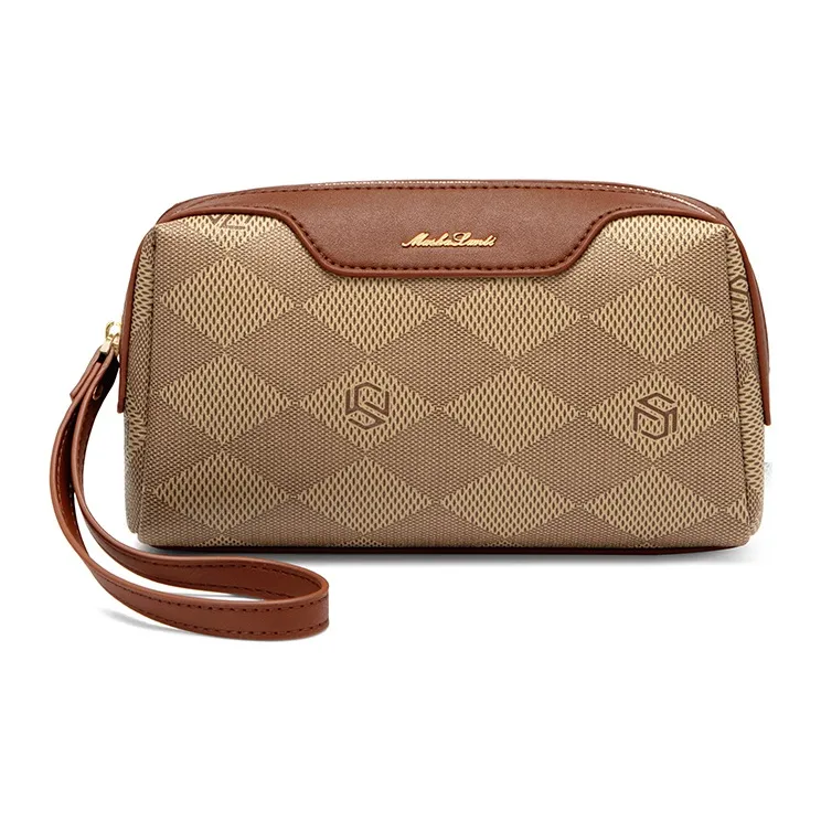 MashaLanti Чехол для телефона из ПВХ Клатч Косметичка Женские Кофе
