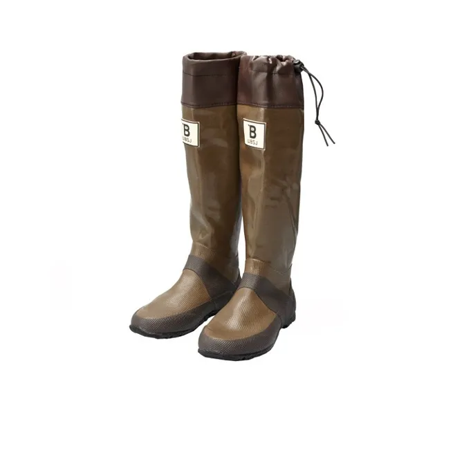 WBSJ Водонепроницаемые резиновые сапоги унисекс коричневые