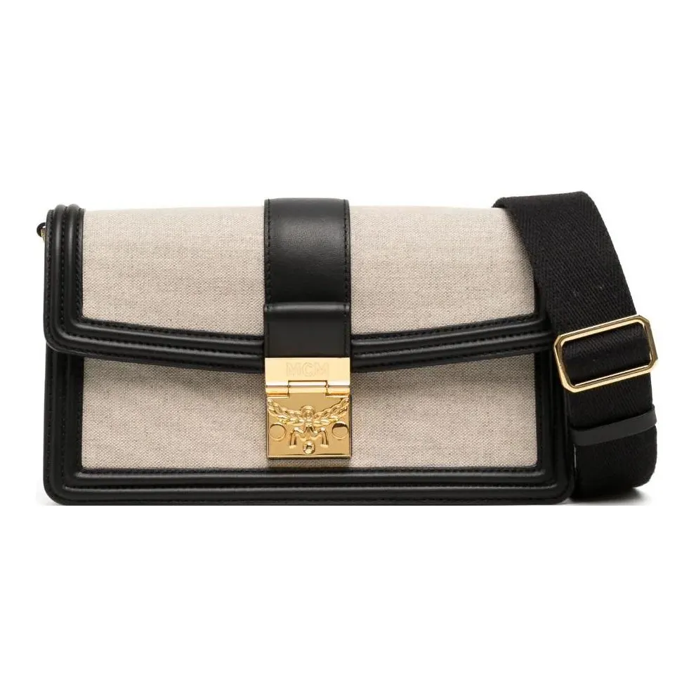 MCM Canvas With Leather Canvas Bag, Shoulder Bag, Crossbody Bag Trumpets Women's