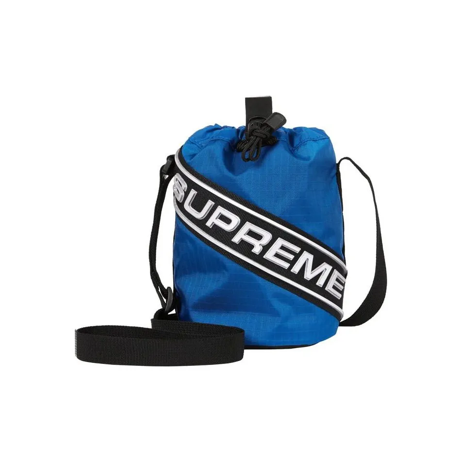 Supreme Водонепроницаемый Нейлоновый Плечевая Сумка Маленькая Унисекс Синяя
