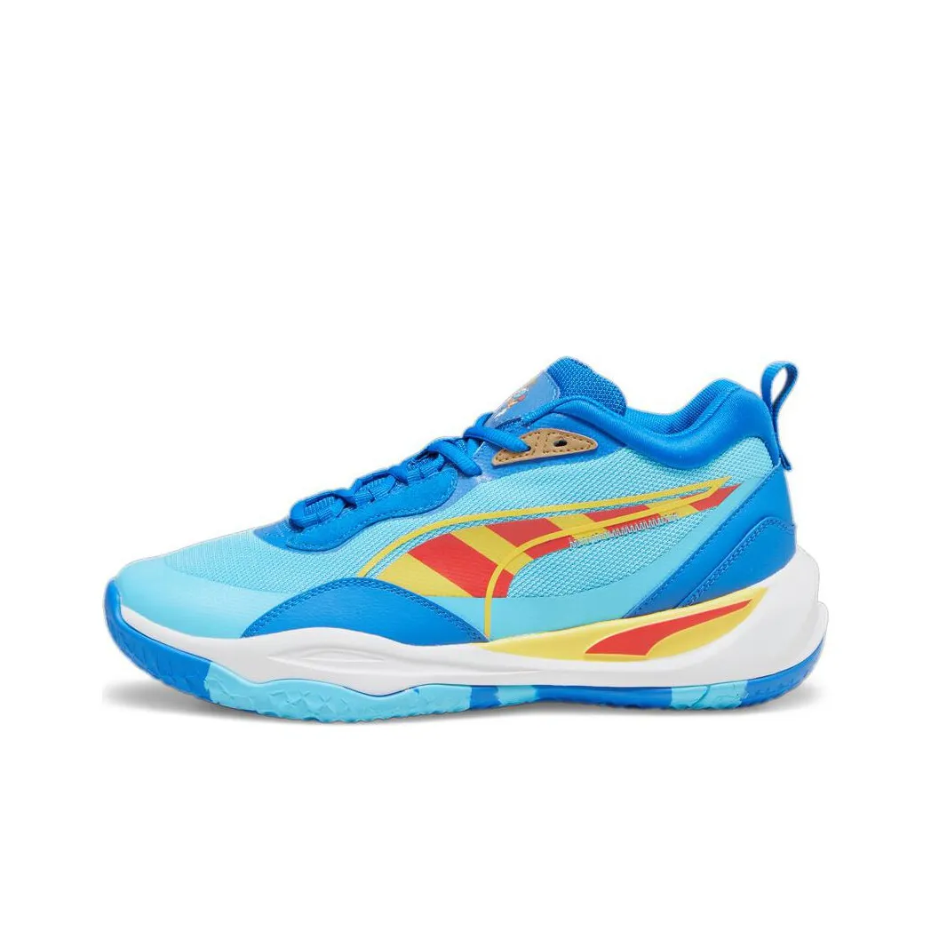 Смурф X PUMA Playmaker Pro MID Slip-Resistant Low Top Баскетбольные кроссовки Мужской Синий