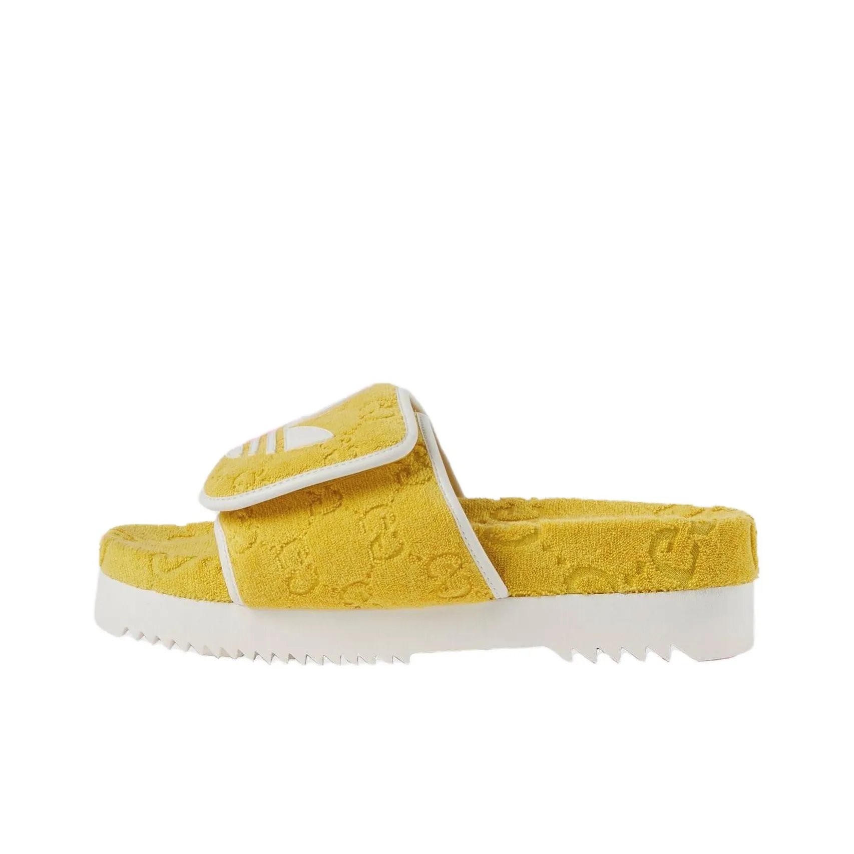 GUCCI X Adidas Originals GG Platform sandals Best Yellow