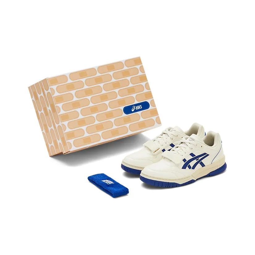 Asics Гель Spotlyte Low V2 Low Топ Винтажные Баскетбольные Кроссовки Унисекс Белый Синий