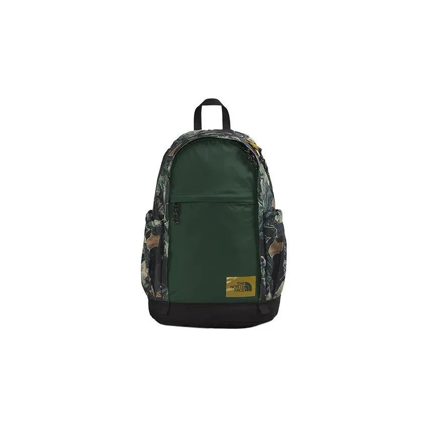 THE NORTH FACE 22L Backpack Double Shoulder Outdoor Bag Recycled Nylon Green Unisex