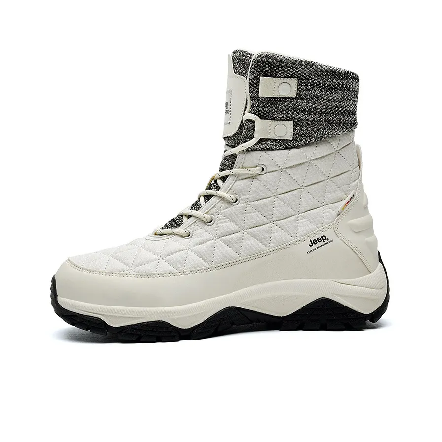 Jeep Warm Short Snow Boots Unisex White
