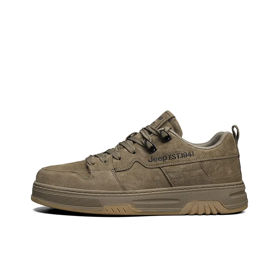 Jeep Low Top Casual Shoes Men's Khaki