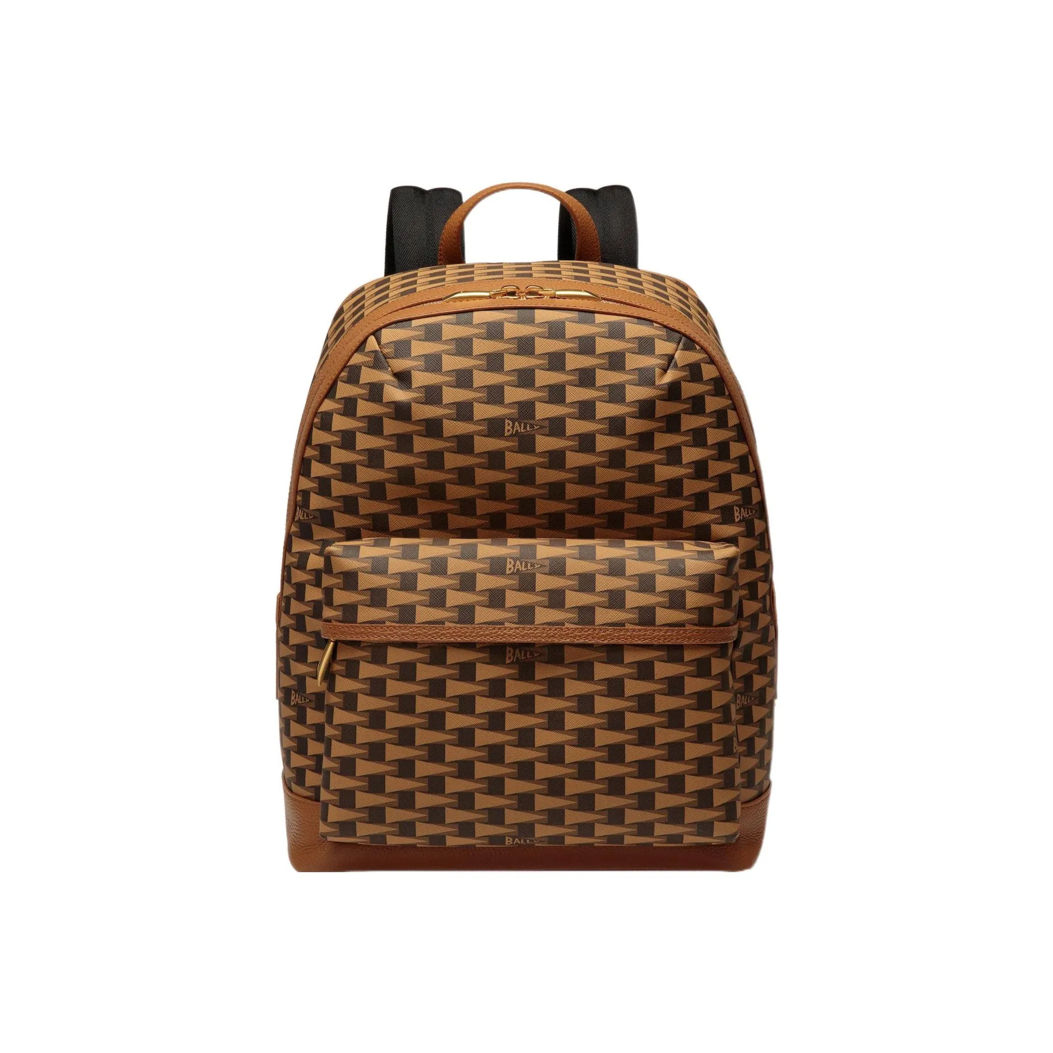 BALLY Calfskin Backpack Large Size Men's Brown