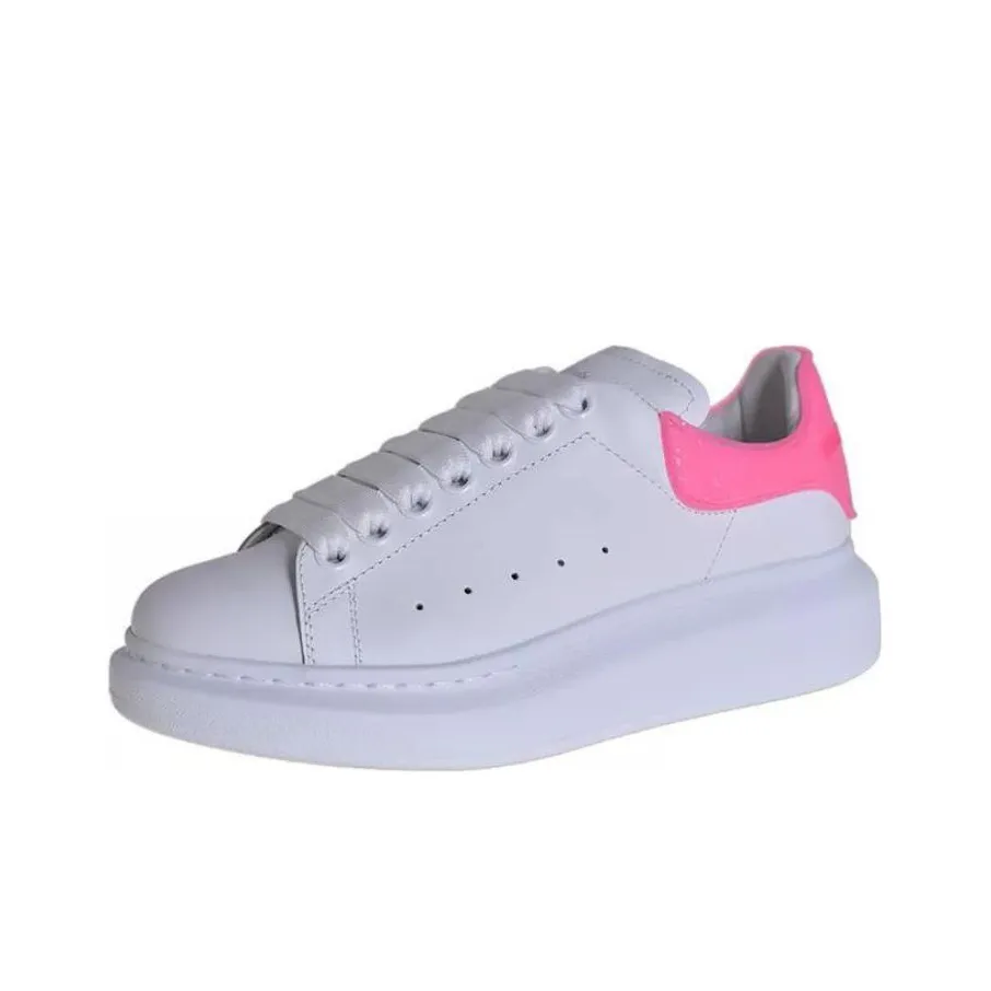Alexander McQueen Oversized White Bright Pink Glitter Women's