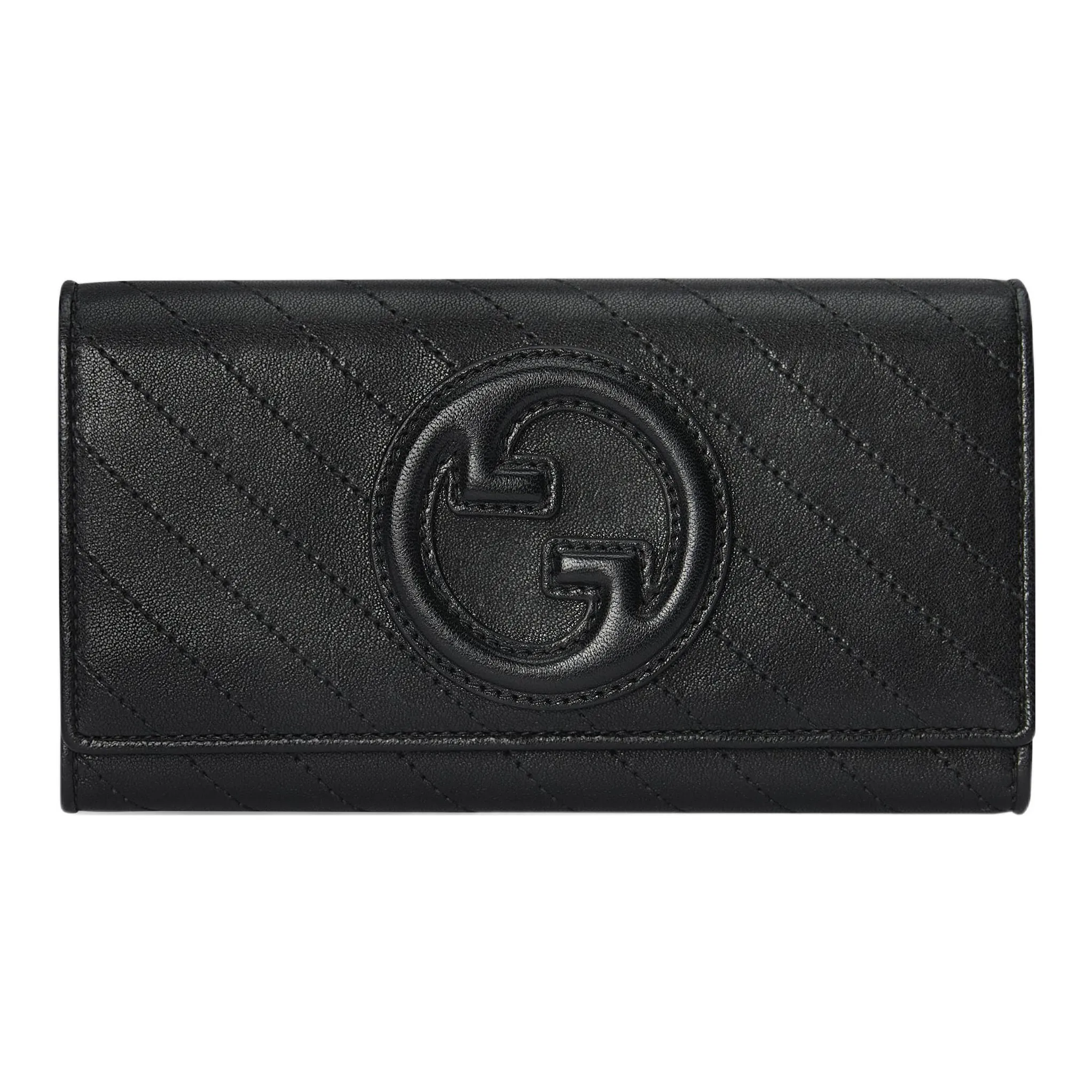 GUCCI Blondie Кожа Кошелек Женские Черный