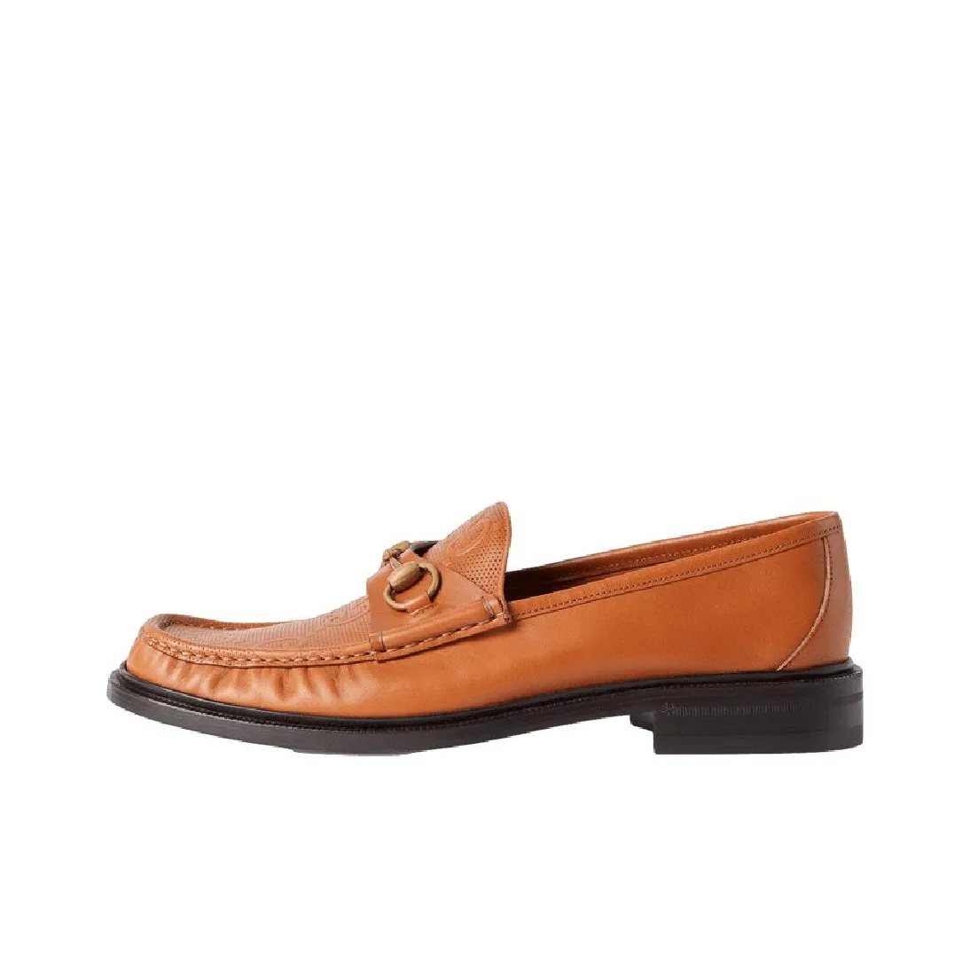 GUCCI Horsebit Leather Loafers Dark Brown