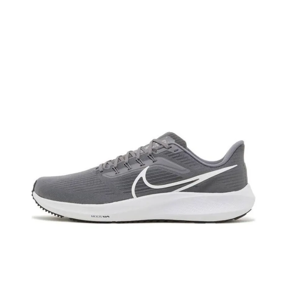 Nike Air Zoom Pegasus 39 Амортизаторы Устойчивые к истиранию Низкий Топ Беговые кроссовки Мужские Серый Белый