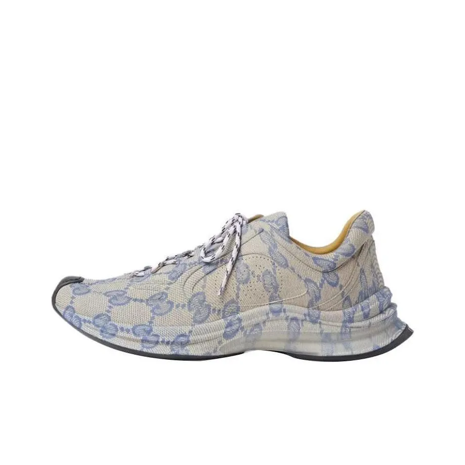 GUCCI Run Sneaker 'Beige Blue Monogram'