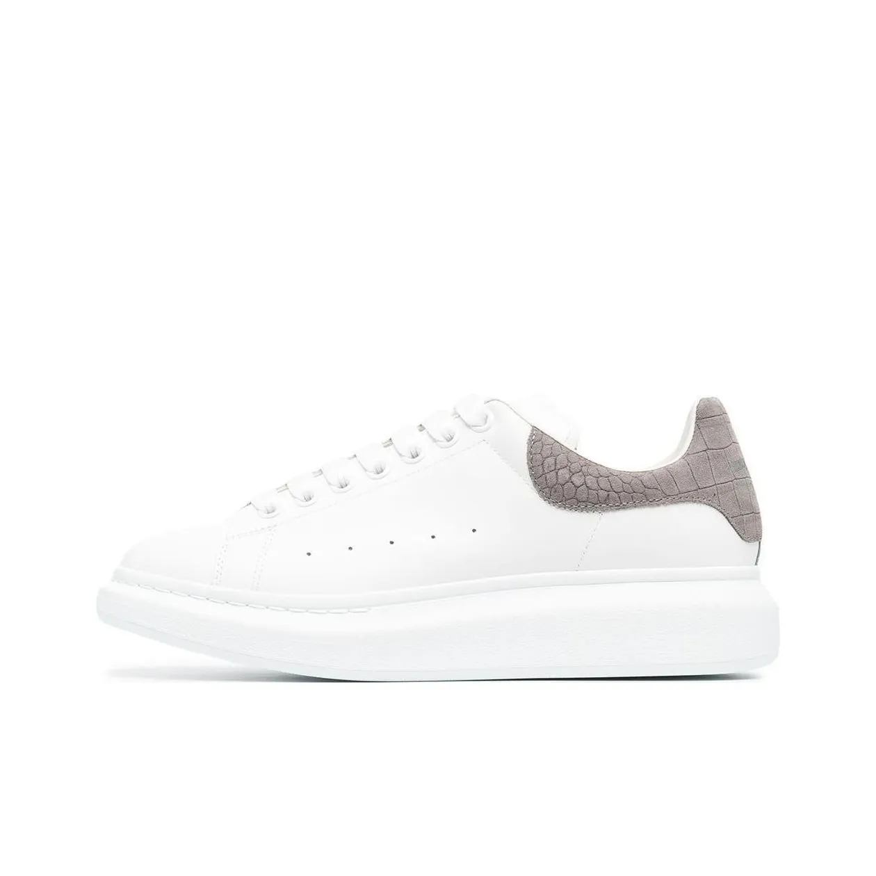 Alexander McQueen Oversized Lead Croc Suede