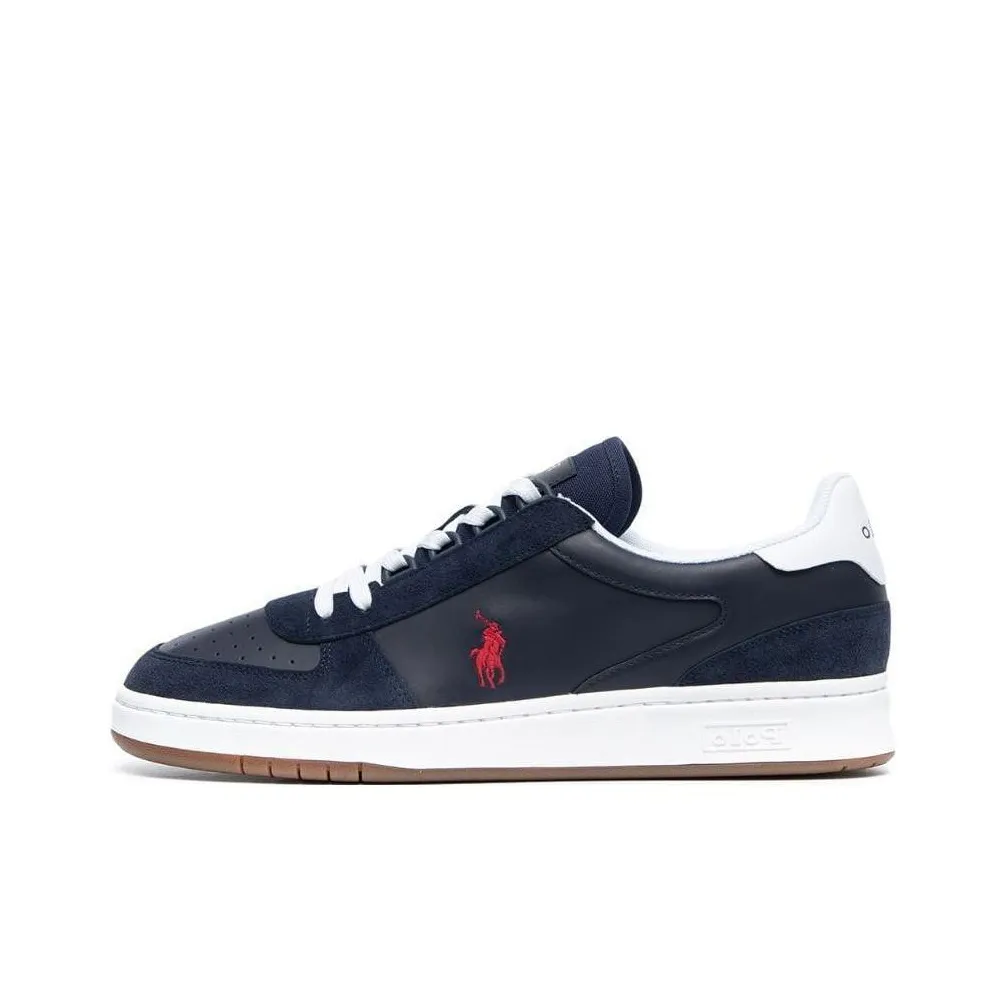 Polo Ralph Lauren Logo Embroidered Lace Up Sneakers