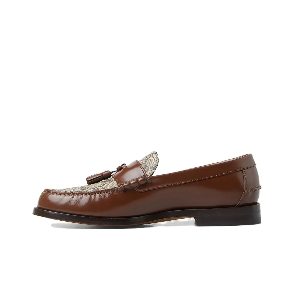 GUCCI Tassel-detail GG Canvas Loafers