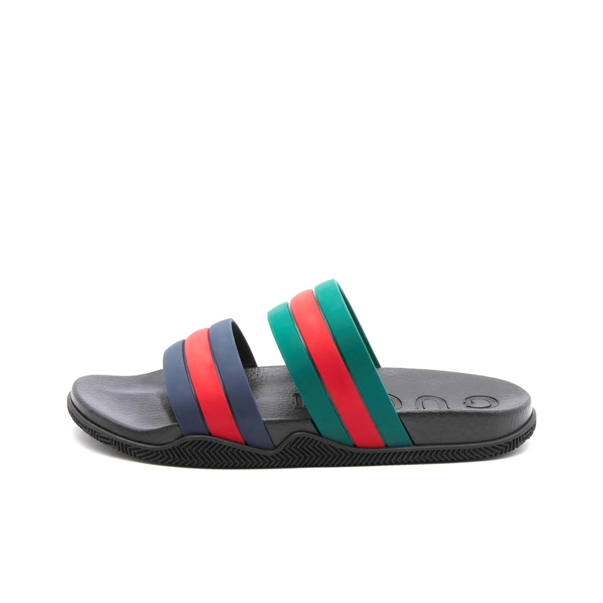 GUCCI Agrado Grg Rubber Slide Black Blue Green Red