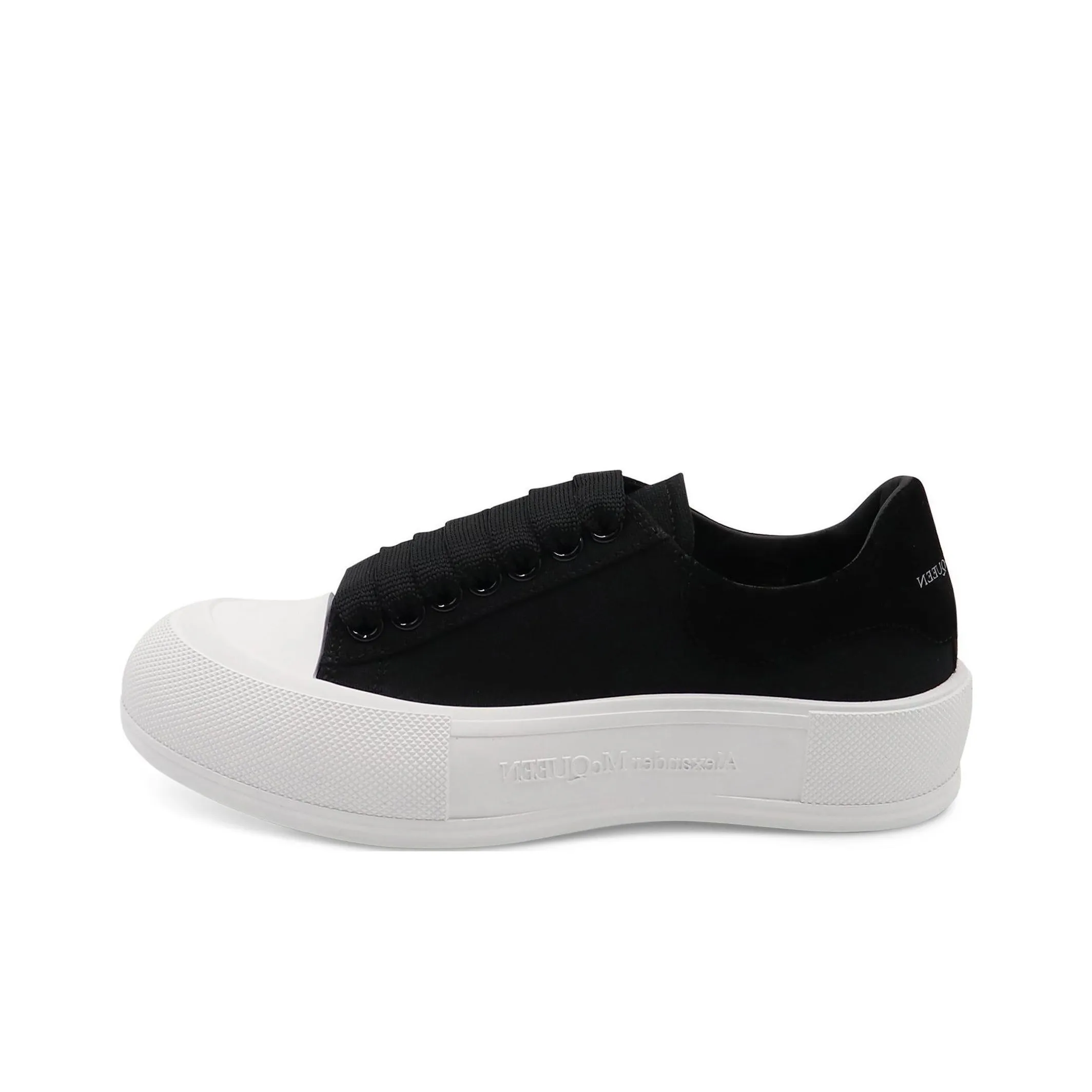 Alexander McQueen Deck Skate Plimsoll Lace Up Black Women's
