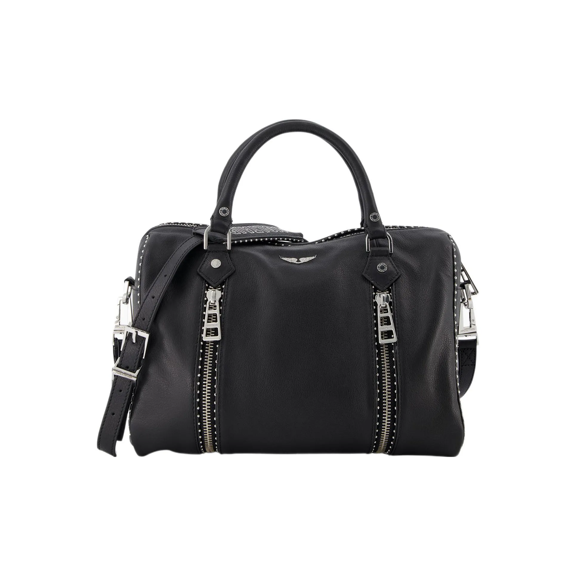 Zadig & Voltaire Logo Plaque Zipped Medium Tote Bag