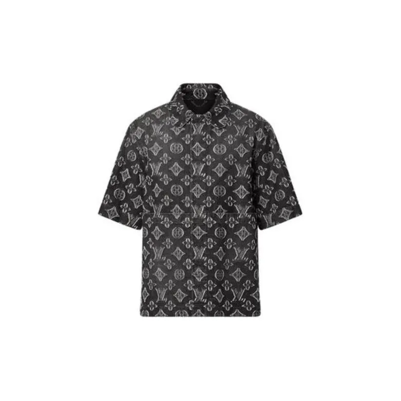 LOUIS VUITTON Monogram Short Sleeved Chambray Shirt