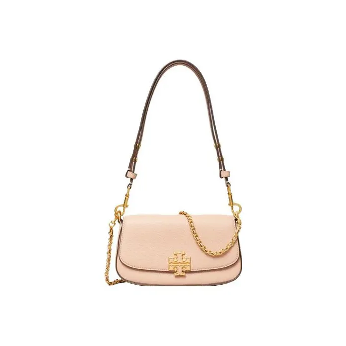 TORY BURCH Britten Кожа Плечевая сумка Сумка через плечо Сумка через плечо Маленькая Женская Розовая и Розовое Золото