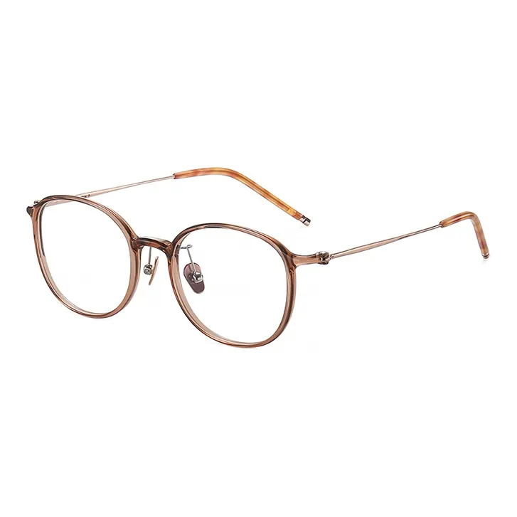 BERTHA Чистый титан TR90 Нержавеющая сталь Круглые Оправы для очков Унисекс